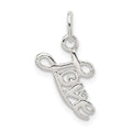 Sterling Silver Love Pendant, 20 x 9 mm