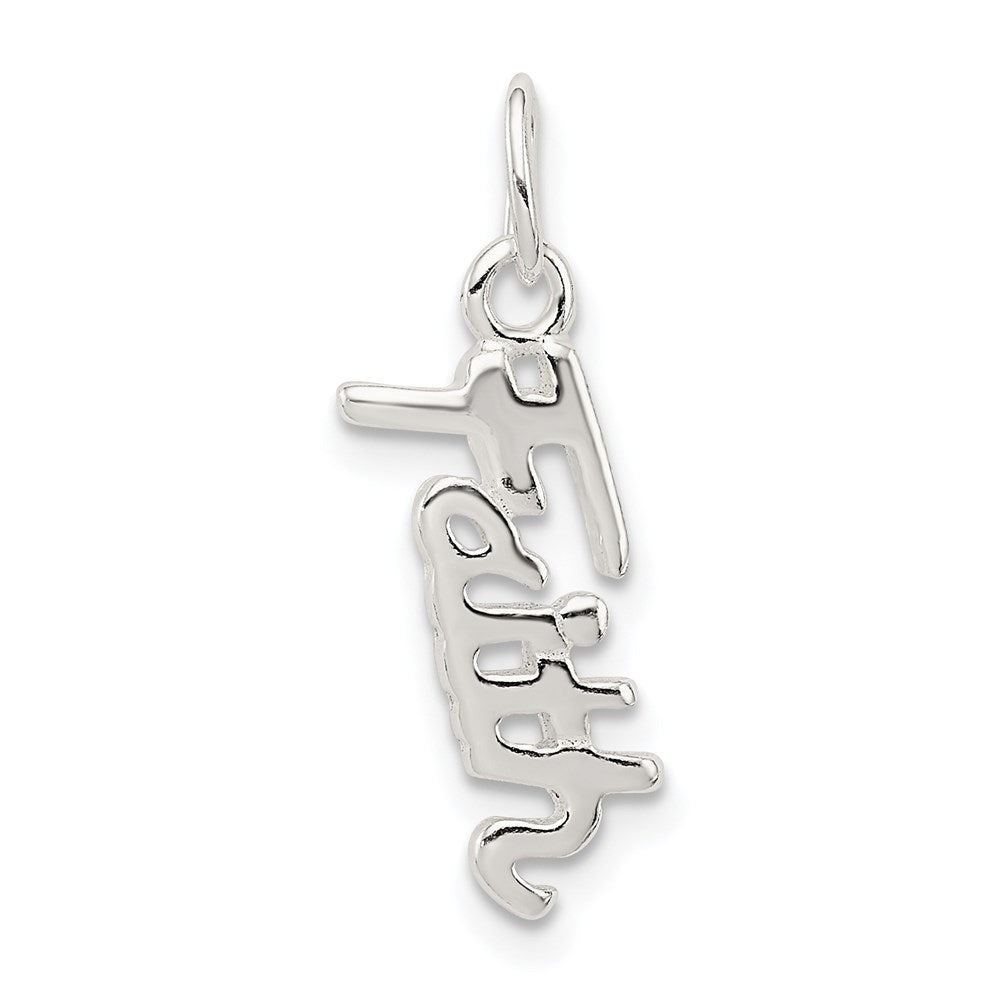 Sterling Silver Faith Pendant, 17 x 7 mm