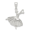 Sterling Silver Polished Ballerina Pendant, 33 x 24 mm