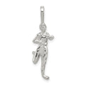 Sterling Silver Runner Pendant, 30 x 8 mm