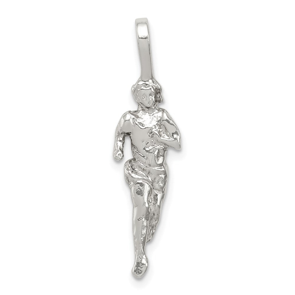 Sterling Silver Runner Pendant, 31 x 8 mm