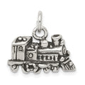 Sterling Silver Antiqued Train Charm, 14 x 20 mm