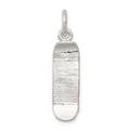 Sterling Silver Skateboard Charm, 28 x 7 mm