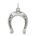 Sterling Silver Antiqued Horseshoe Charm, 29 x 18 mm