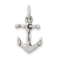 Sterling Silver Antiqued Anchor Charm, 21 x 10 mm