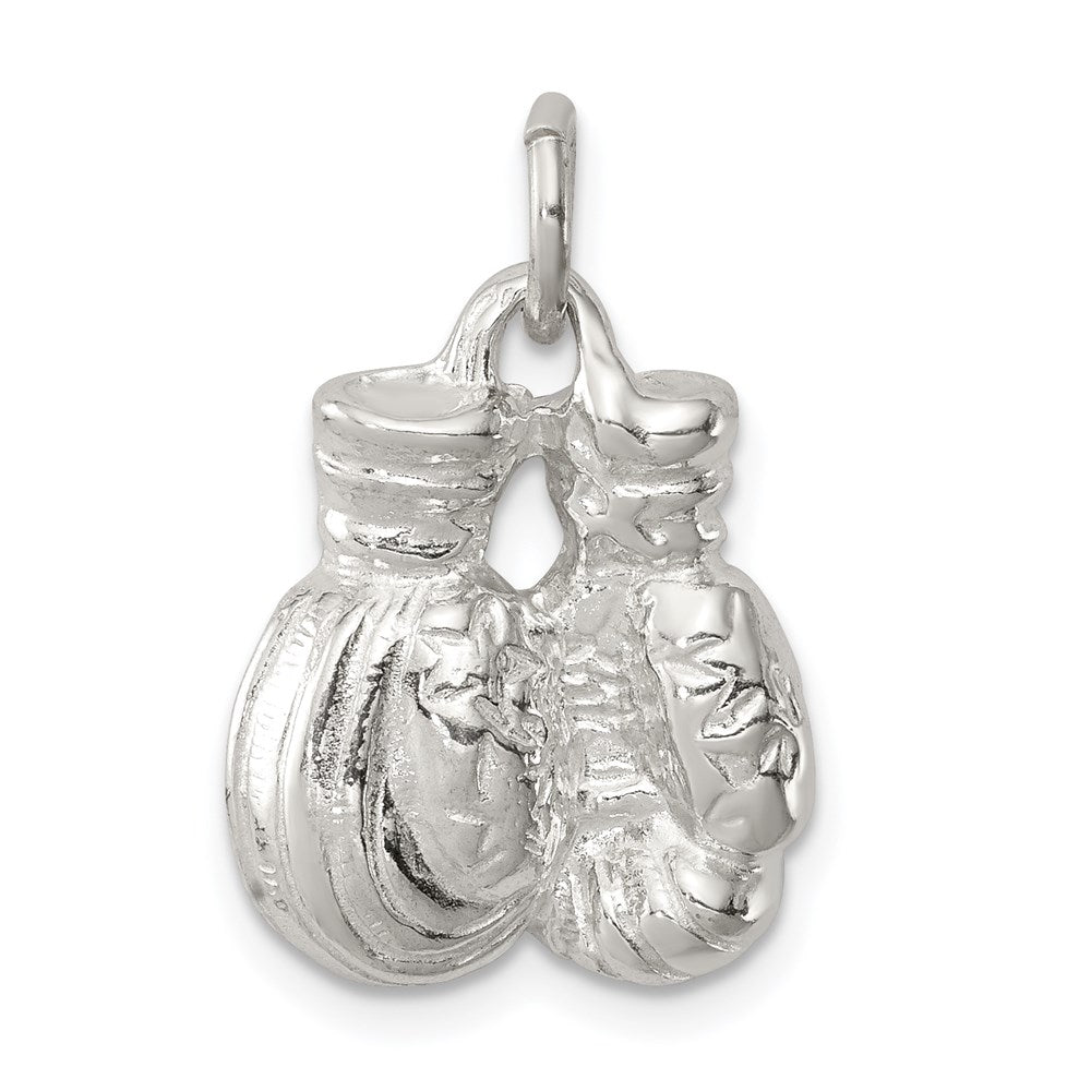 Sterling Silver Boxing Gloves Charm, 22 x 15 mm