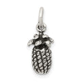 Sterling Silver Antiqued Pineapple Charm, 21 x 9 mm