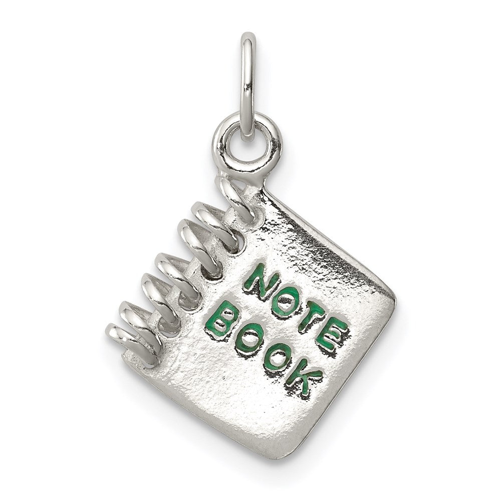 Sterling Silver Note Book, 15 x 10.5 mm