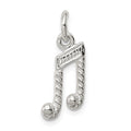 Sterling Silver Music Notes Charm, 17 x 8.5 mm