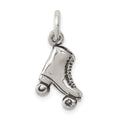 Sterling Silver Antiqued Roller-skate Charm, 17 x 10 mm
