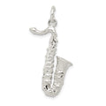Sterling Silver Saxophone Charm, 33 x 17 mm