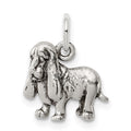 Sterling Silver Antiqued Basset Hound Charm, 11 x 13 mm