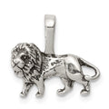 Sterling Silver Antiqued Lion Charm, 12 x 17 mm