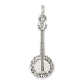 Sterling Silver Banjo Charm, 32 x 11 mm