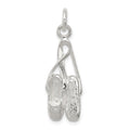 Sterling Silver Ballet Slippers Charm, 31 x 10 mm
