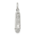 Sterling Silver Ballet Slippers Charm, 19 x 5 mm