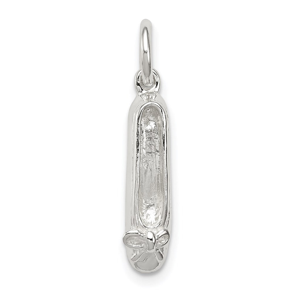 Sterling Silver Ballet Slippers Charm, 19 x 5 mm