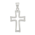 Sterling Silver Cross Charm, 30 x 19 mm
