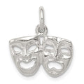 Sterling Silver Comedy/tragedy Charm, 14 x 17 mm