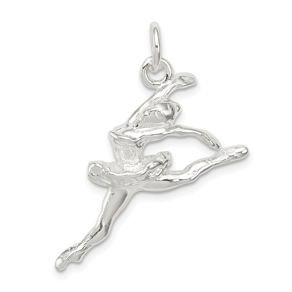 Sterling Silver Ballerina Charm, 28 x 24.5 mm