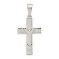 Sterling Silver Polished Cross Pendant, 27.9 x 18 mm