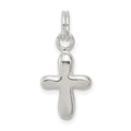 Sterling Silver Polished Cross Charm, 14.75 x 10.6 mm