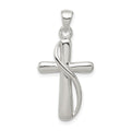 Sterling Silver Polished Cross Pendant, 22.9 x 15.5 mm