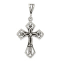 Sterling Silver Antiqued Cross Pendant, 34 x 23.9 mm