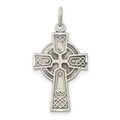 Sterling Silver Antiqued Small Celtic Cross Pendant, 23 x 14 mm