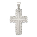 Sterling Silver Polished Outlined Cross Pendant, 32.5 x 22.2 mm
