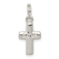 Sterling Silver Polished LOVE Cross Charm, 14.5 x 9.5 mm