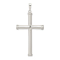 Sterling Silver Polished Hollow Cross Pendant, 50.65 x 32 mm