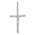 Sterling Silver Polished Hollow Crucifix Pendant, 50.75 x 25.5 mm