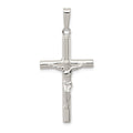 Sterling Silver Polished Hollow Crucifix Cross Pendant, 41 x 19.3 mm