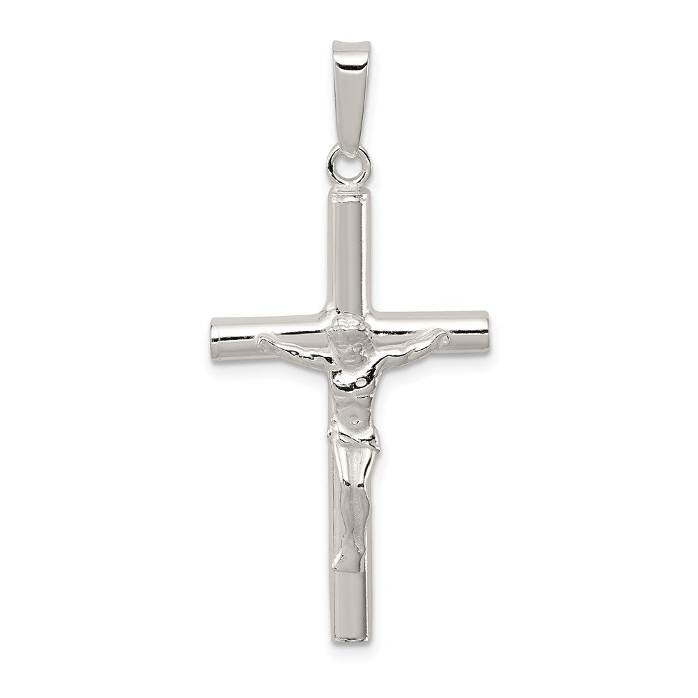 Sterling Silver Polished Hollow Crucifix Cross Pendant, 41 x 19.3 mm