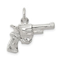 Sterling Silver Revolver Charm, 17 x 22 mm