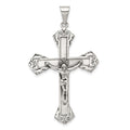 Sterling Silver Antiqued Crucifix Pendant, 50 x 29.75 mm