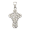 Sterling Silver Polished Small Crucifix Pendant, 23.95 x 16.2 mm