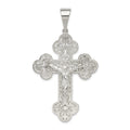 Sterling Silver Polished Crucifix Pendant, 55 x 32.3 mm