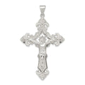 Sterling Silver Polished Crucifix Pendant, 61.5 x 35.5 mm