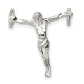 Sterling Silver Polished Mini Jesus Cross Chain Slide, 18.25 x 17.75 mm