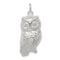 Sterling Silver Owl Charm, 25 x 12 mm