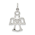 Sterling Silver Polished Angel w/ Heart Charm, 23.78 x 13.53 mm