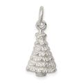 Sterling Silver Christmas Tree Charm, 22 x 10 mm