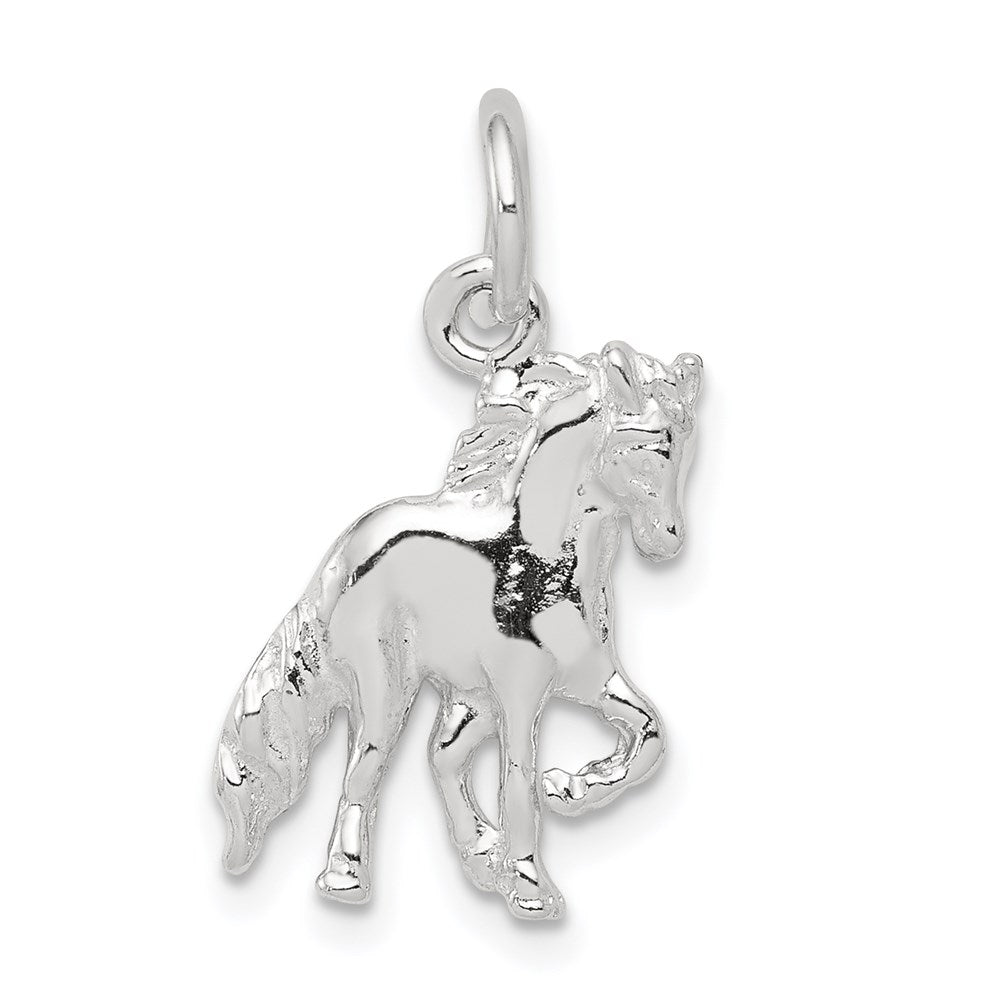 Sterling Silver Horse Charm, 18 x 12 mm
