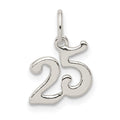 Sterling Silver Polished 25 Charm, 7.5 mm