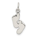 Sterling Silver Polished Feet Pendant, 13.5 mm