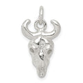 Sterling Silver Skull Charm, 19 x 13 mm