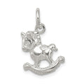 Sterling Silver Polished Rocking Horse Pendant, 14 mm