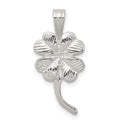 Sterling Silver 4-leaf Clover Charm, 24 x 11 mm